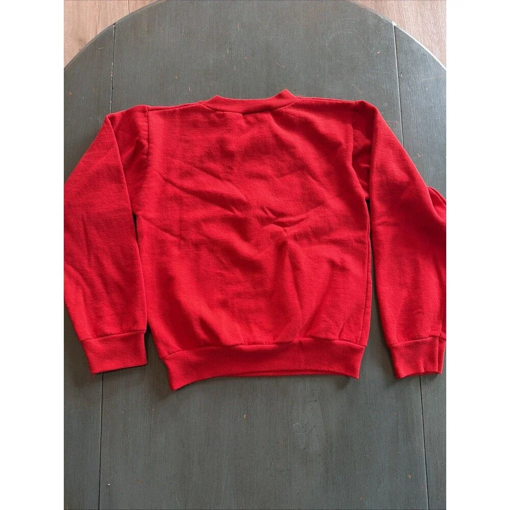 Vtg 90s Looney Tunes Taz Wild Thing Youth M 10/12 Sweatshirt Red Primo